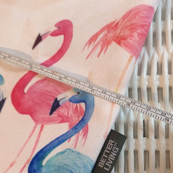 Flamingo outdoor cushion covers. Comes with 2. New with tags. Never used. - Picture 2 of 4